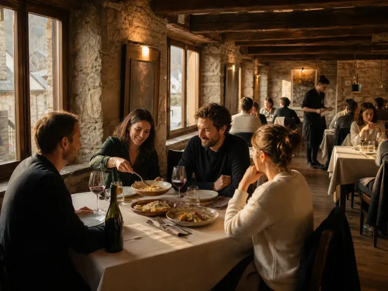 Comensales compartiendo una mesa
